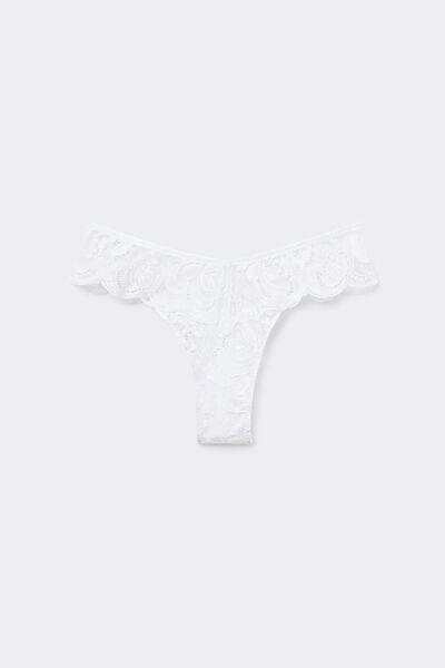 White 80S-Style Brazilian Briefs, White, large image number 6