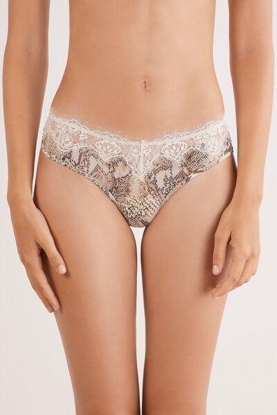 Beige Seductive Glamour Animal Print Brazilian Briefs, 5601_942J, medium