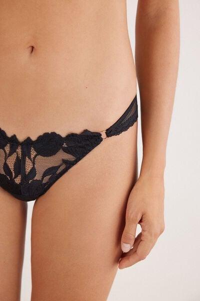 Black All About Flowers 80S-Style Brazilian Briefs, Black, large image number 5