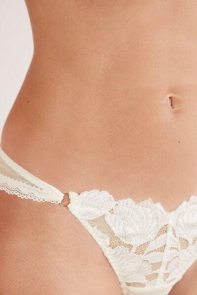 White All About Flowers Embroidered Briefs, Powder White, large image number 5