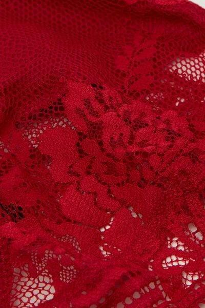 Red La Femme Fatale 80S-Style Lace Brazilian Briefs, Wax Red, large image number 3