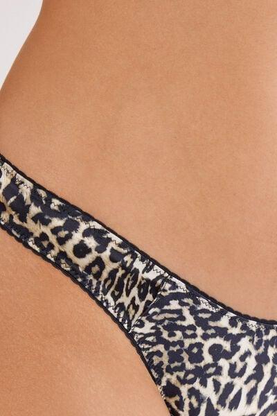 Beige A Moment Of Glamour 80S-Style Animal Print Brazilian Briefs, 5601_029K, large image number 5