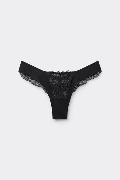 Black The Star Of The Show 80S-Style Brazilian Briefs, Black, large image number 3