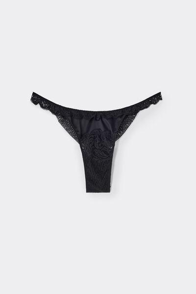 Black Everyday Luxury 80S Style Brazilian Briefs, Black, large image number 0