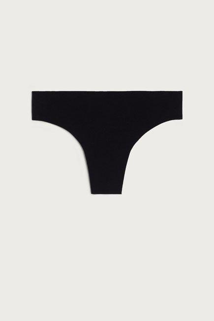 Black Seamless Supima Cotton Brazilian Briefs, , large image number 10
