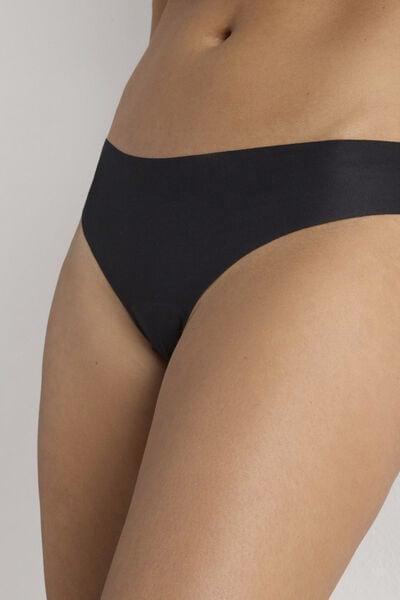 Black Seamless Brazilian Briefs, Black, large image number 11
