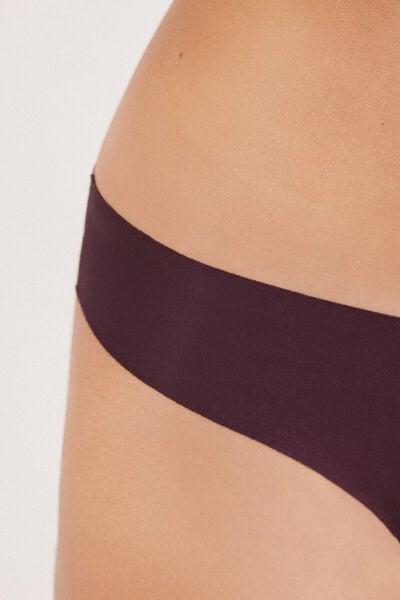 Burgundy Seamless Cotton Brazilian Briefs, 5601_028K, large image number 5