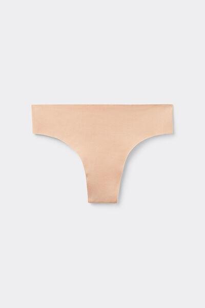 Beige Seamless Supima Cotton Brazilian Briefs, , large image number 4