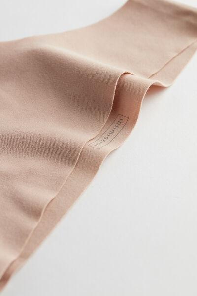 Beige Seamless Supima Cotton Brazilian Briefs, , large image number 7