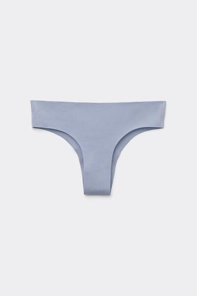 Blue Seamless Cotton Brazilian Briefs, 5601_064K, large image number 3