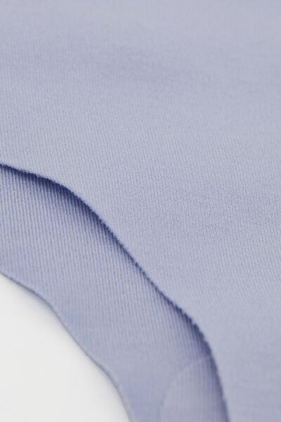 Blue Seamless Cotton Brazilian Briefs, 5601_064K, large image number 4
