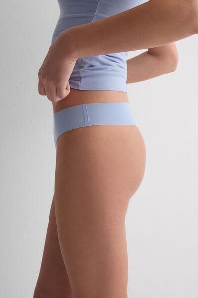 Blue Seamless Cotton Brazilian Briefs, 5601_064K, large image number 5