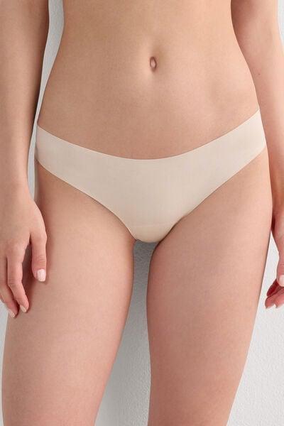 White Seamless Brazilian Briefs, Silk, large image number 3