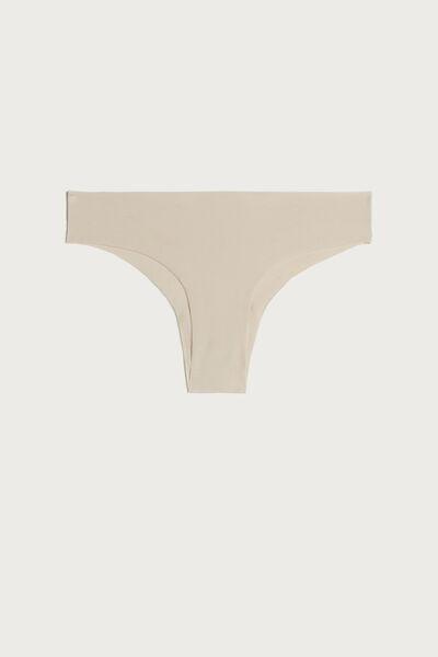 White Silk Seamless Supima Cotton Brazilian Briefs, , large image number 4