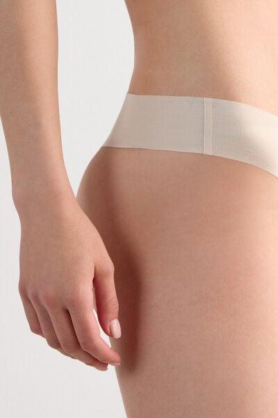 White Seamless Brazilian Briefs, Silk, large image number 9