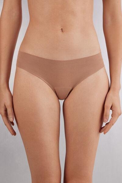MARRONE CAPPUCCINO Seamless Cotton Brazilian Briefs, , large image number 0