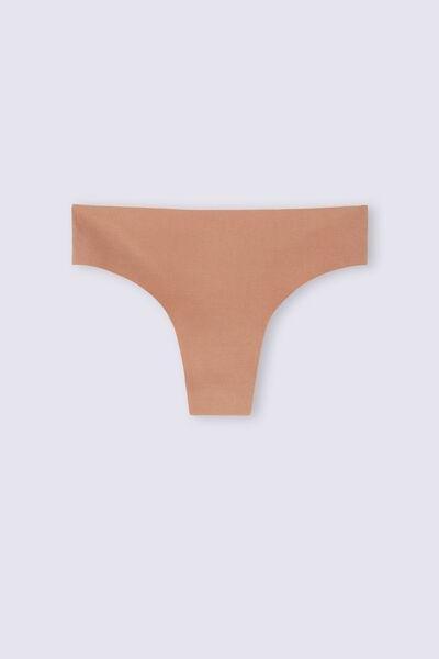 MARRONE CAPPUCCINO Seamless Cotton Brazilian Briefs, , large image number 1