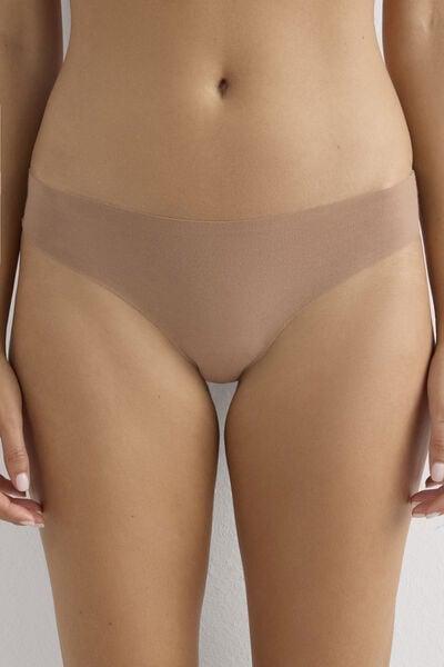 Brown Seamless Brazilian Briefs, Medium Beige, large image number 1