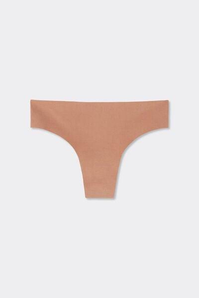 Brown Seamless Brazilian Briefs, Medium Beige, large image number 3
