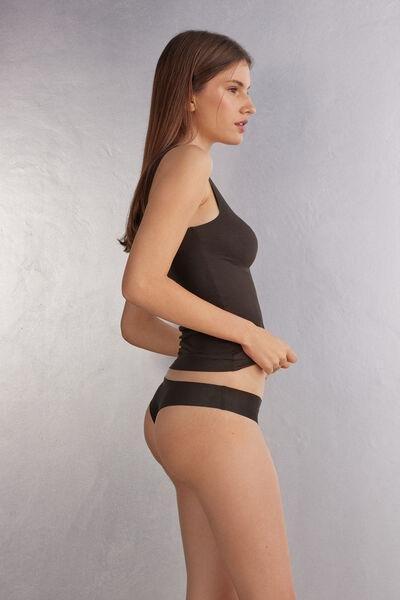 MOKA BROWN Seamless Cotton Brazilian Briefs, , large image number 1