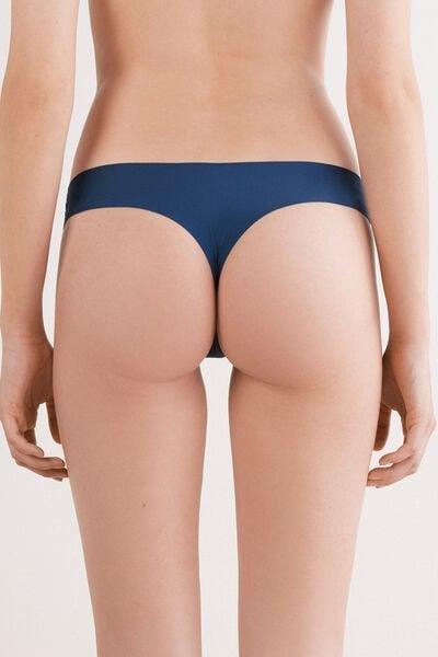 Blue Seamless Lazer Cut Brazilian Briefs, 5601_937J, large image number 4