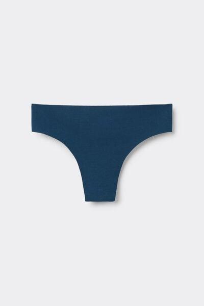 Blue Seamless Lazer Cut Brazilian Briefs, 5601_937J, large image number 5
