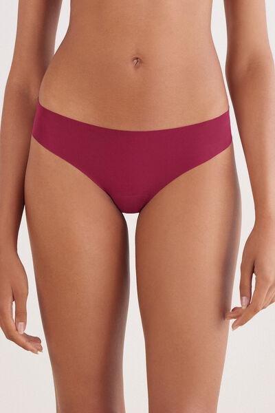 Red Seamless Stretch Brazilian Briefs, 5601_940J, large image number 1