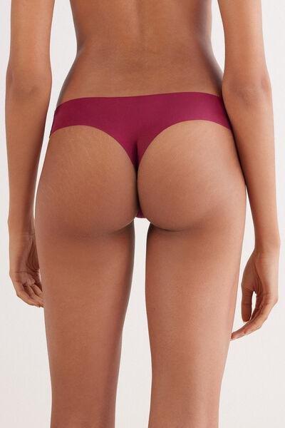 Red Seamless Stretch Brazilian Briefs, 5601_940J, large image number 2