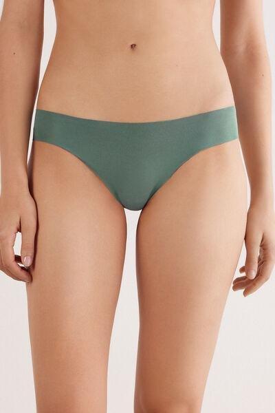 Green Seamless Lazer Cut Brazilian Briefs, , large image number 0