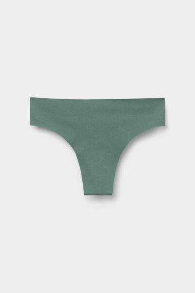 Green Seamless Lazer Cut Brazilian Briefs, , large image number 2