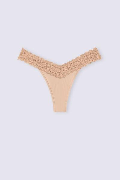 Beige 80S-Style Brazilian Briefs, , large image number 2