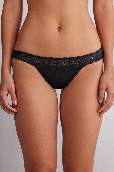 Black Carioca Brazilian Briefs, Black, medium
