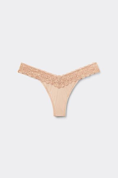 Beige 80S-Style Brazilian Briefs, , large image number 4