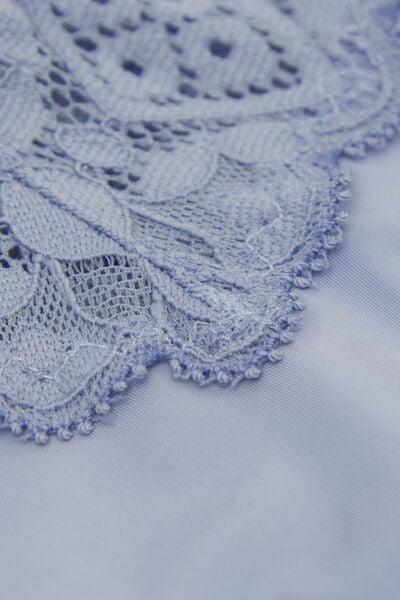 Blue 80S-Style Lace And Microfibre Brazilian Briefs, 5601_064K, large image number 4