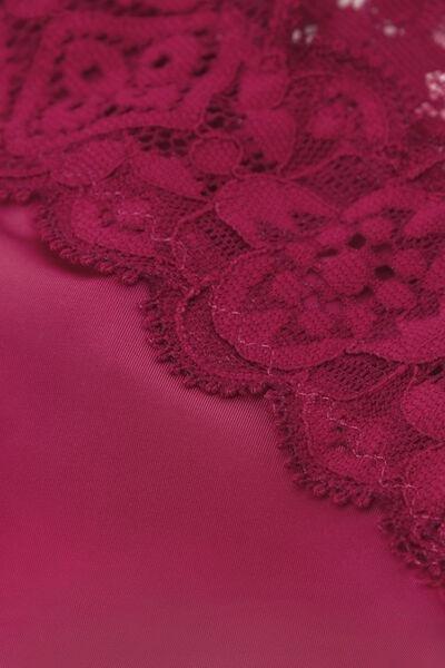 Pink 80S-Style Lace And Microfibre Brazilian Briefs, 5601_110K, large image number 4