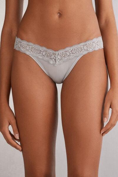 Grey 80S-Style Brazilian Briefs, , large image number 0