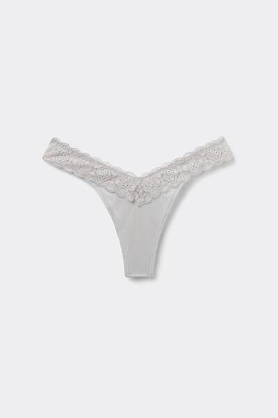 Grey 80S-Style Brazilian Briefs, , large image number 2