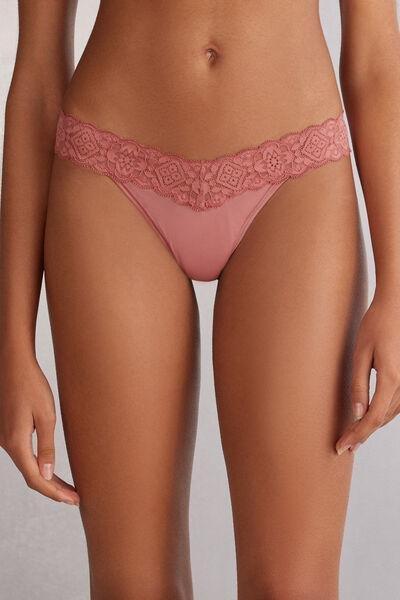 Pink 80S-Style Brazilian Briefs, , medium