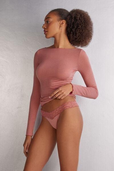 Pink 80S-Style Brazilian Briefs, , large image number 1