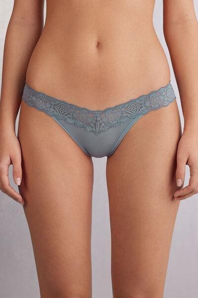 Blue 80S-Style Brazilian Briefs, , large image number 0