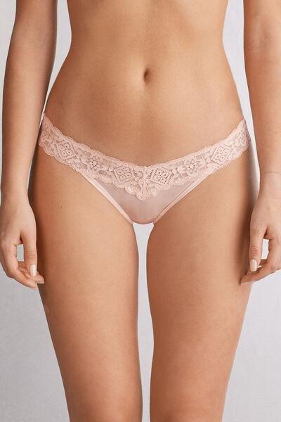 Pink 80S-Style Brazilian Briefs, , medium