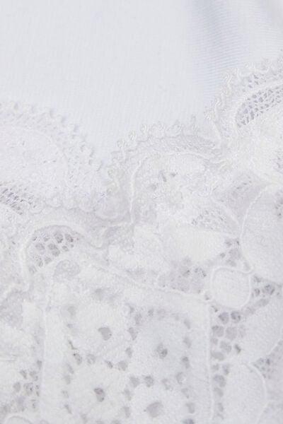 White 80S-Style Cotton Brazilian Briefs, White, large image number 4