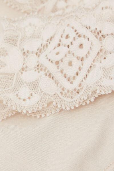 Cream 80S-Style Cotton Brazilian Briefs, Silk, large image number 4