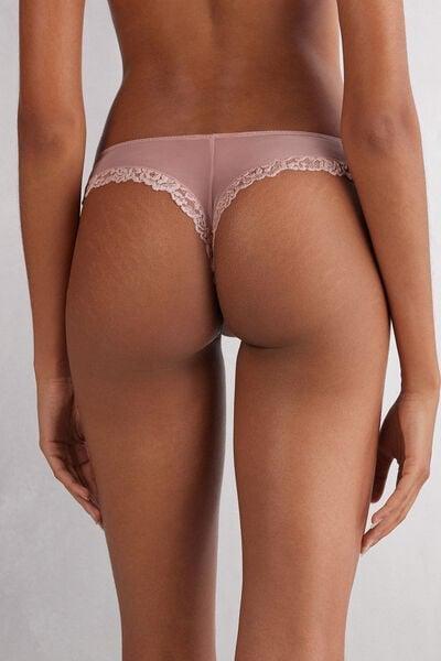 Pink Pretty Flowers Brazilian Briefs, Pink, large image number 2