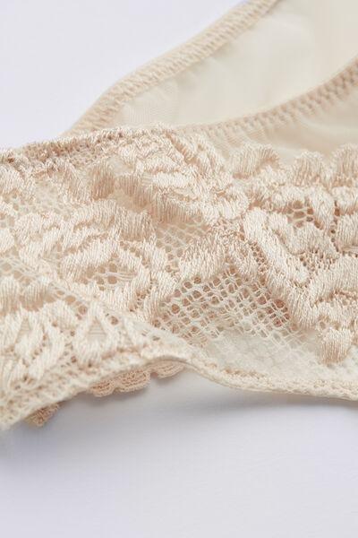 Cream Pretty Flowers Brazilian Briefs, , large image number 4