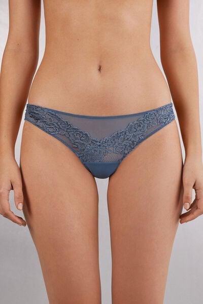 Blue Pretty Flowers Brazilian Briefs, 5601_658J, large image number 1