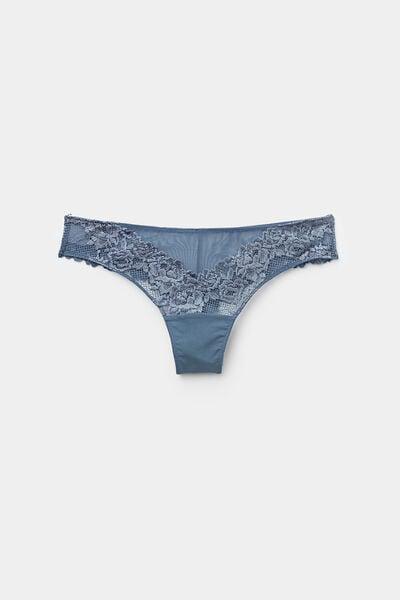 Blue Pretty Flowers Brazilian Briefs, 5601_658J, large image number 3