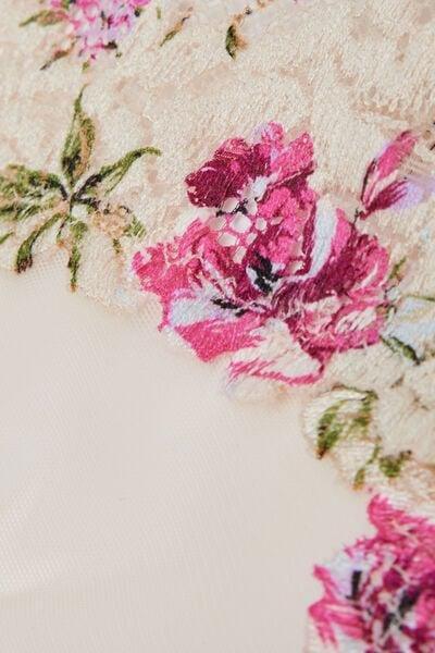 Pink Pretty Flowers Print Brazilian Briefs, 5601_057K, large image number 4