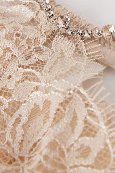 Beige Living In Luxe Brazilian Briefs With Side Straps, , large image number 4