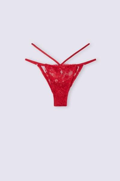 Red A Special Moment Brazilian Briefs With Side Straps, , large image number 5